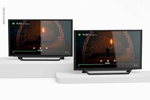 Tv 32 Mockup Linke Ansicht
