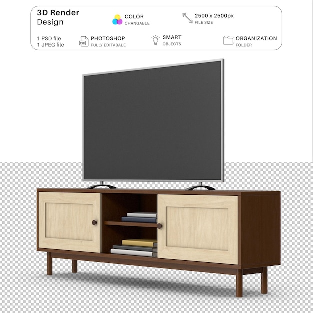 TV-Standverstärker TV 3D-Modellierung PSD