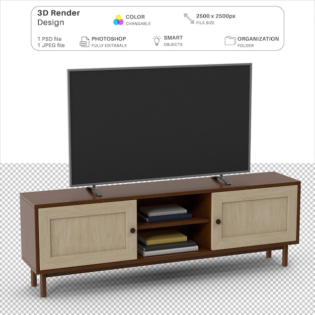 TV-Standverstärker TV 3D-Modellierung PSD