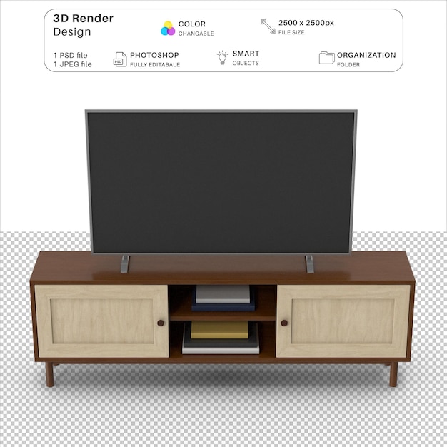 TV-Standverstärker TV 3D-Modellierung PSD