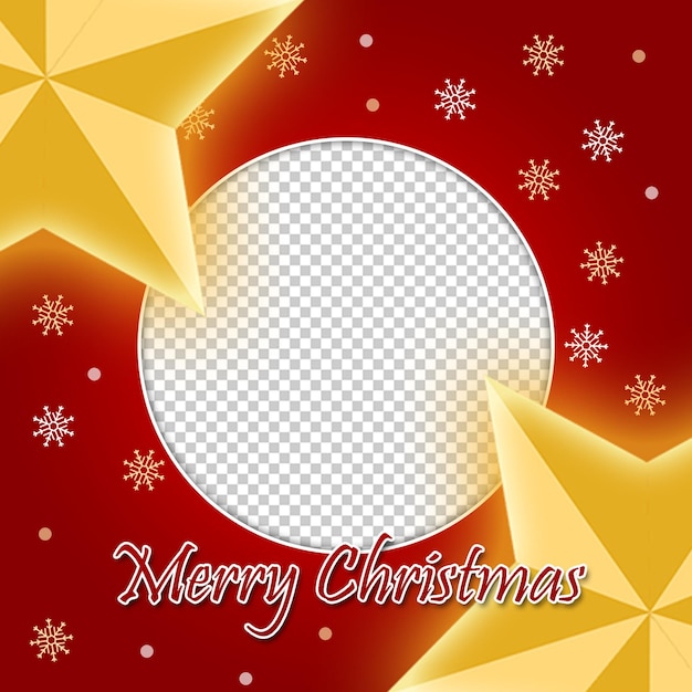 twibbon feliz navidad con nieve invierno navidad estrellas fondo rojo claro