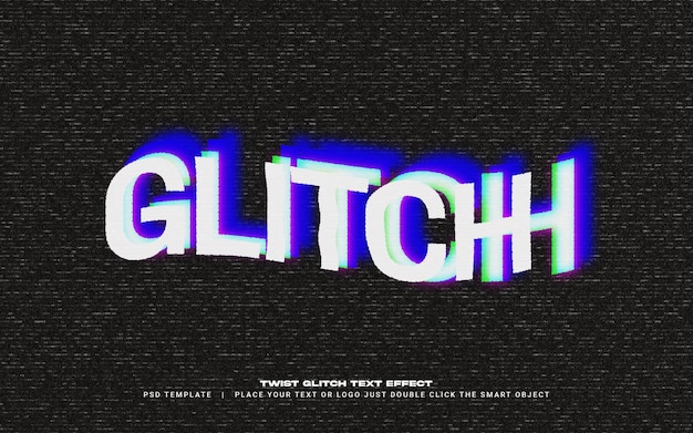 Twist glitch text effect