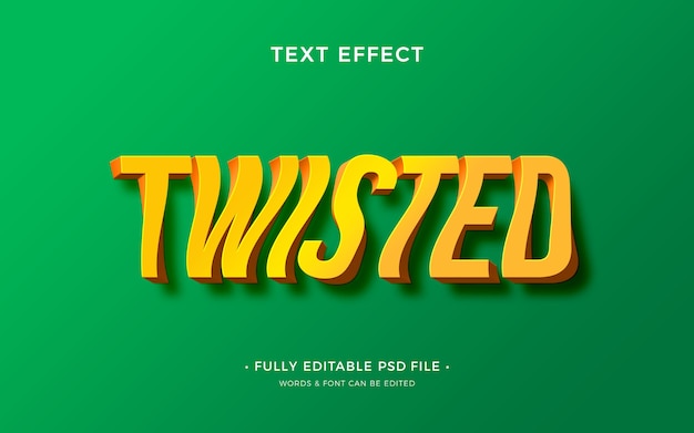 PSD twist text effect