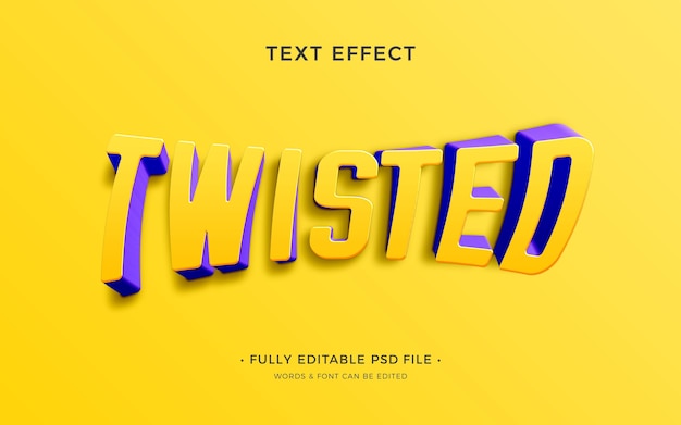 PSD twist text effect