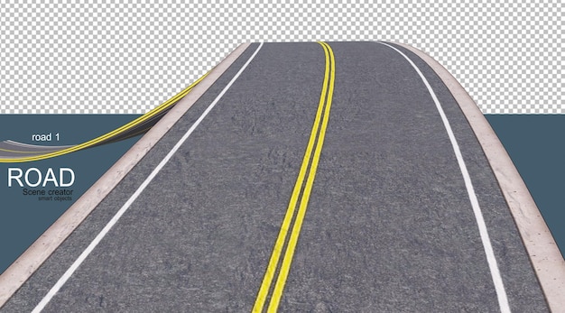 Twisted asphalt paved roads