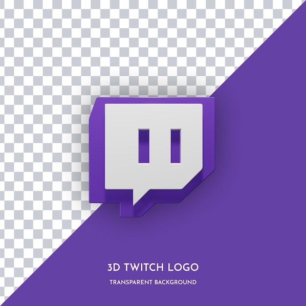 Twitch 3d-stil-symbol vorderansicht