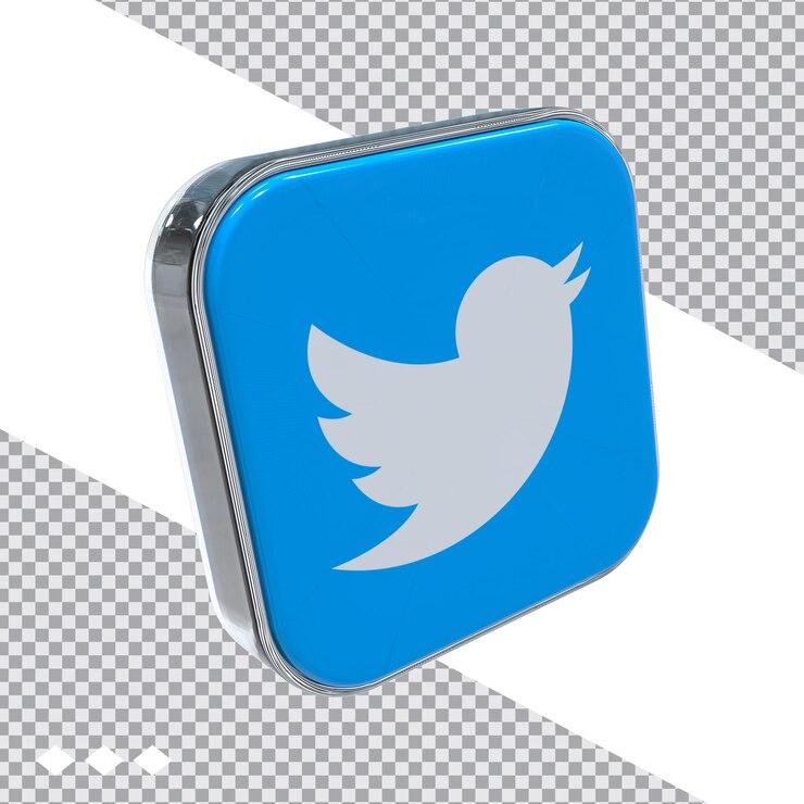 PSD twitter 3d icon new stlye