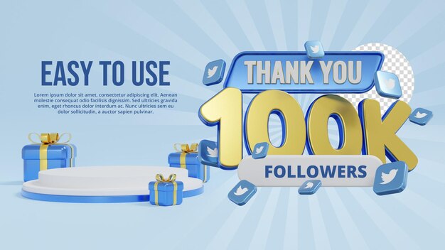 Twitter bedankt sich bei 100.000 followern