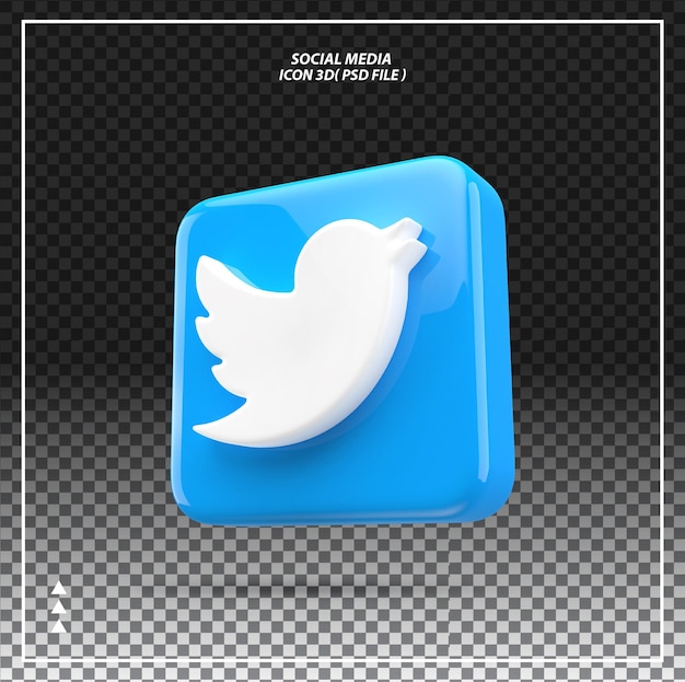Twitter-Element 3D-Symbol