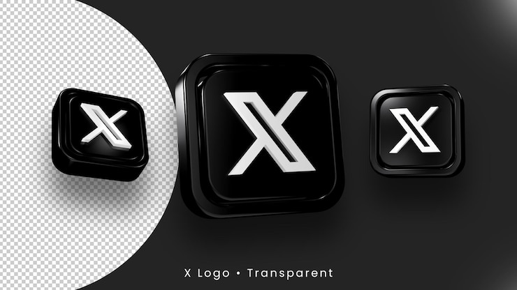 PSD twitter nuovo nome è x twitter cambia nuovo logo x icona twitter 3d x logo 3d