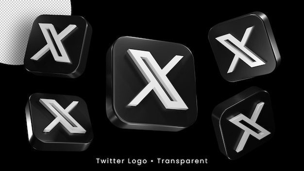 Twitter nuovo nome è X Twitter cambia nuovo logo X icona twitter 3d x logo 3d