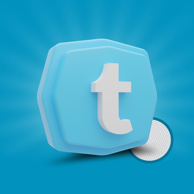 Twitter-polygon 3d-symbol rendern