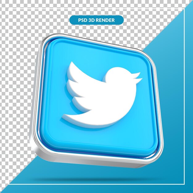 Twitter Social Media 3D-Stile