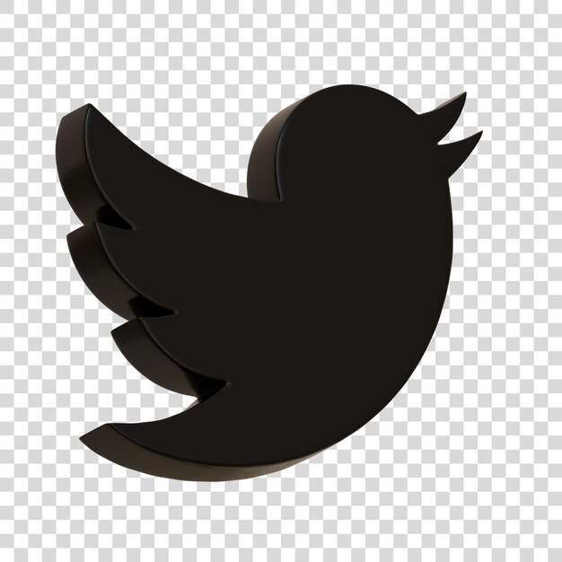 Twitter-Symbol isoliert auf weißem Hintergrund Fliegender kleiner Vogel Logo-Zeichen für die Social-Media-App-Schaltfläche