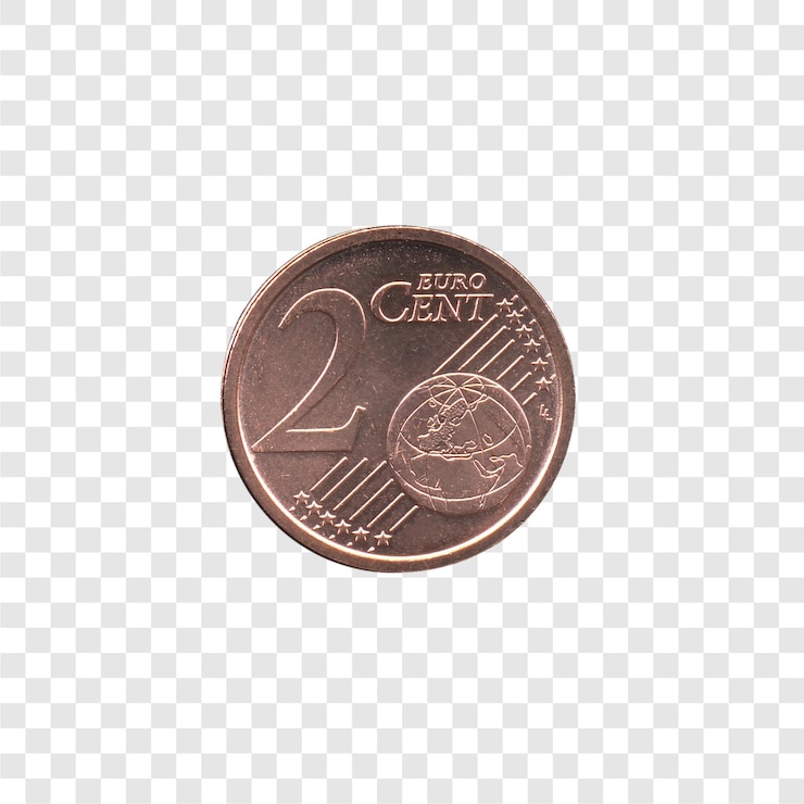 PSD two cent coin transparent