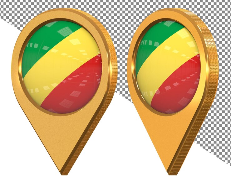 PSD two pins that are on a checkered background