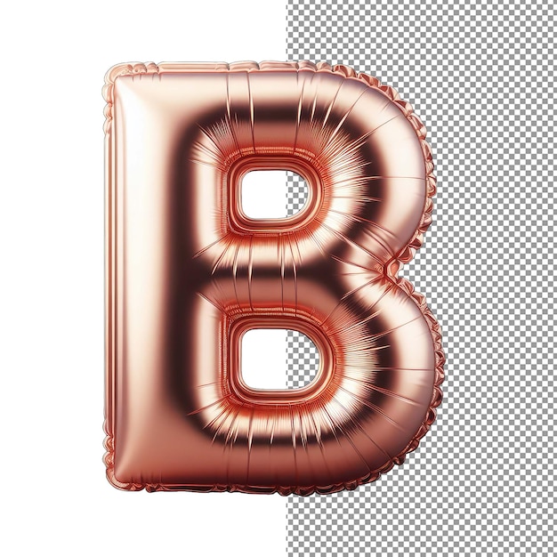 PSD typographie ballonique lettre 3d isolée dans des ballons à l'hélium sur fond png
