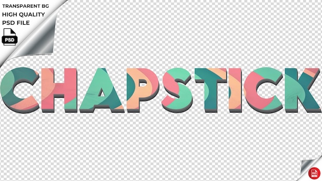 La Typographie Chapstick Gradient Turquoise Texture Rétro Du Texte Psd Transparent