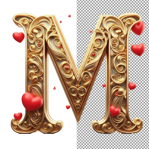 PSD typographie dimensionnelle lettres 3d isolées sur fond png