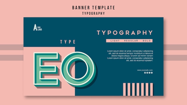 Typographie de modèle de bannière