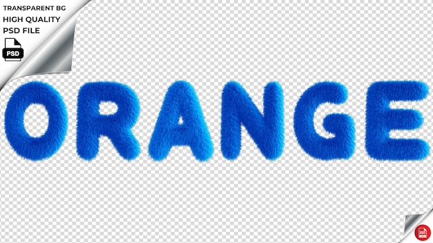 PSD la typographie orange le texte moelleux bleu le psd transparent