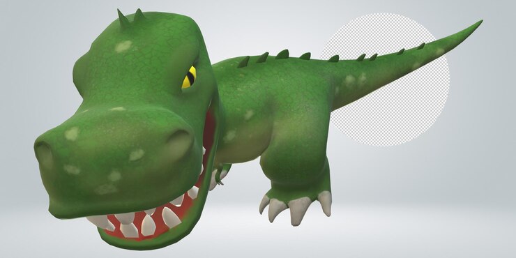 PSD tyrannosaurus rex 3d isolato su uno sfondo trasparente
