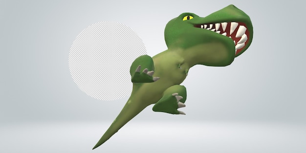 Tyrannosaurus Rex 3d isolato su uno sfondo trasparente