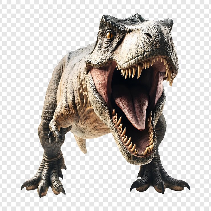 PSD tyrannosaurus rex irritado png isolado em fundo transparente
