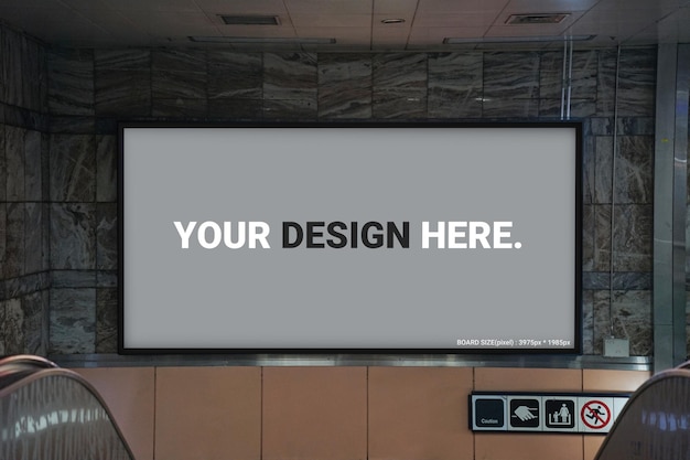 U-Bahn-Szenerie und Werbe-Mockup