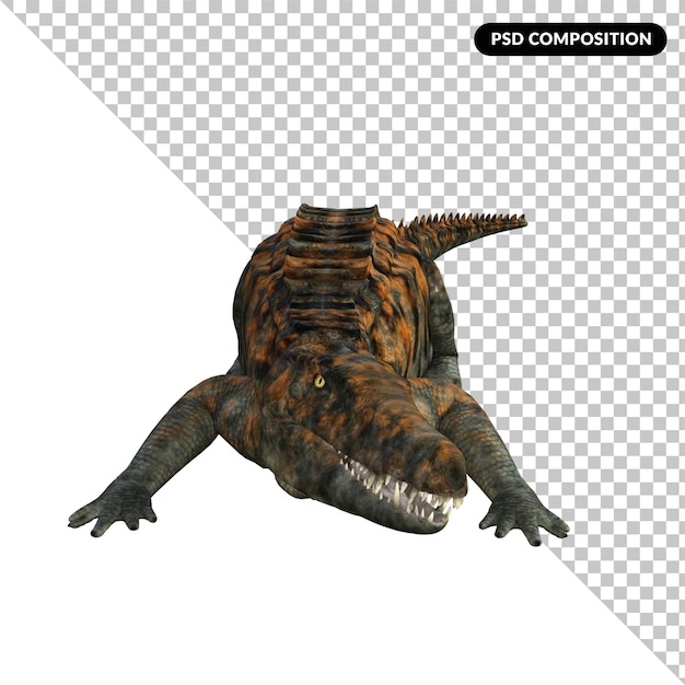 Uberabasuchus dinosaur isolou renderização em 3d