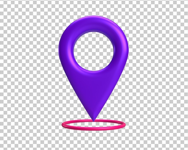 PSD ubicación 3d icono mapa pin