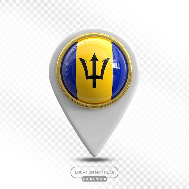 Ubicación Mapa de la bandera de Barbados
