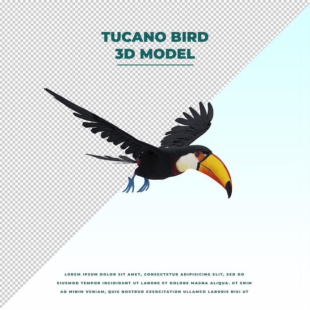 Uccello Tucano isolato