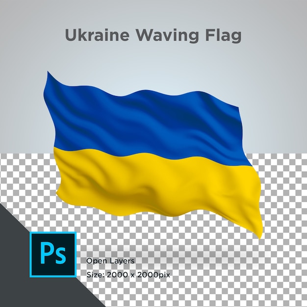 Ucrania Bandera Ola Diseño Transparente