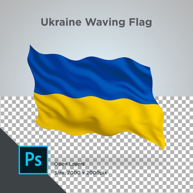 PSD ucrania bandera ola diseño transparente