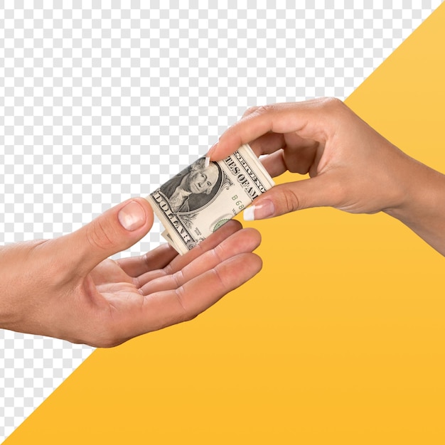 Übergabe von Bargeld