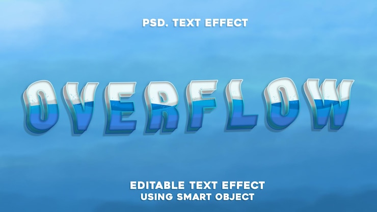 PSD überlauf-textstil-effekt