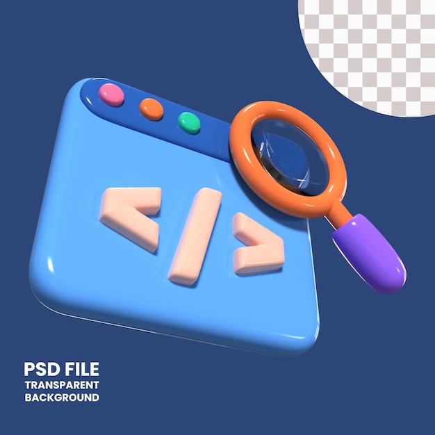 Überprüfen Sie das 3D-Illustrations-Symbol des Elements
