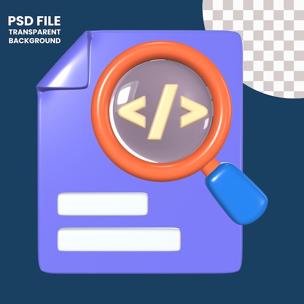 Überprüfen Sie das 3D-Illustrations-Symbol des Elements