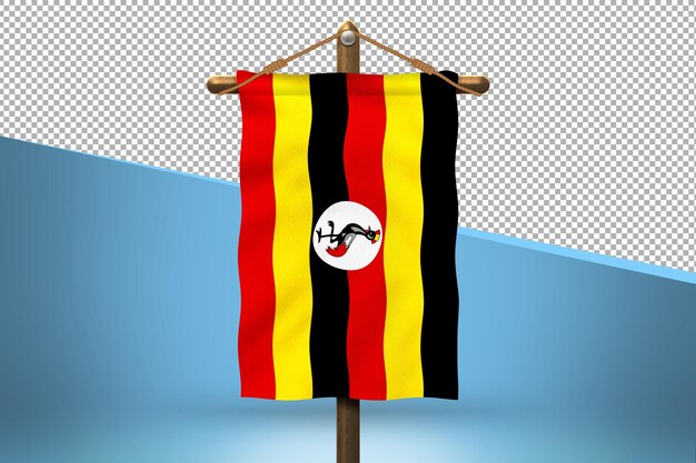 Uganda hang flag design hintergrund