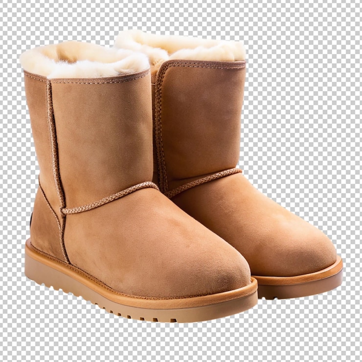PSD ugg en un fondo transparente