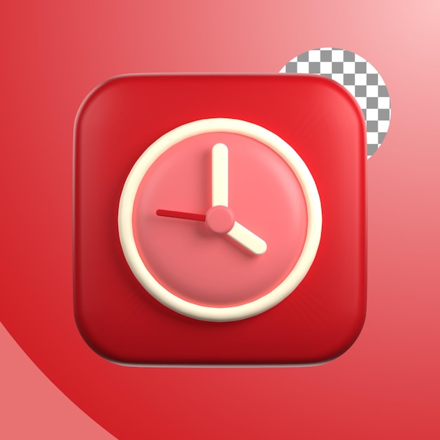 Uhr in 3D-Illustration