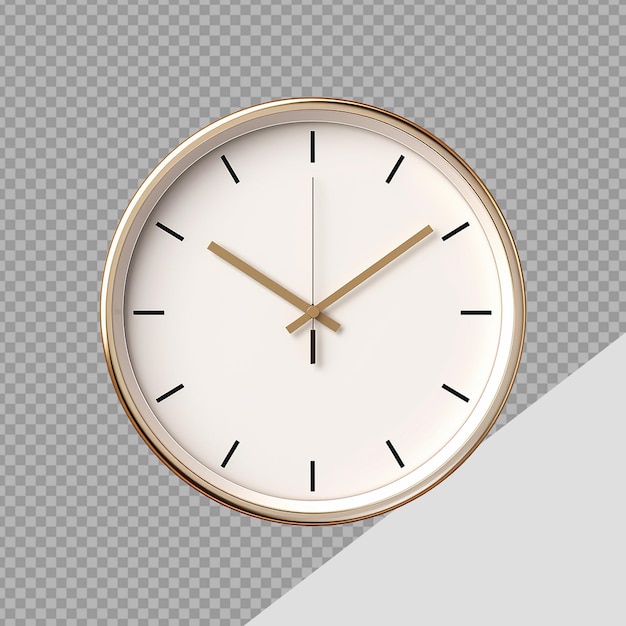 PSD uhr png isoliert auf durchsichtigem hintergrund