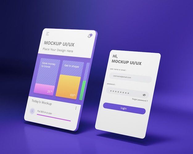 ui and ux interface design for tablet device