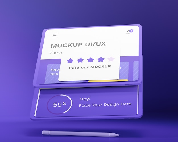 ui and ux interface design for tablet device