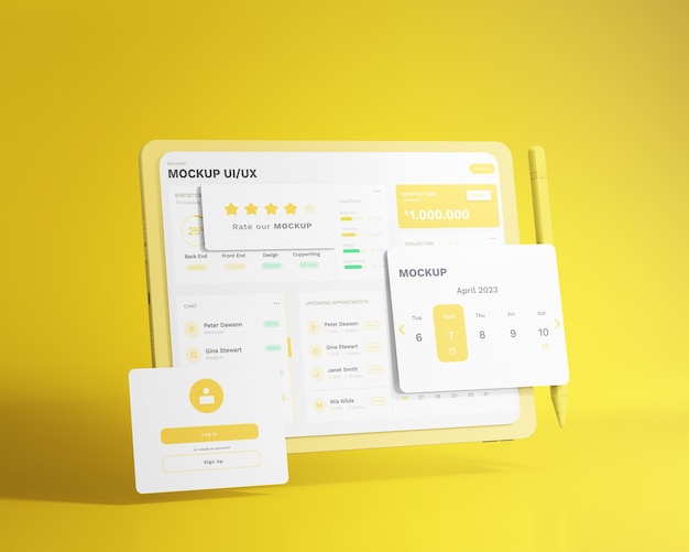 ui and ux interface design for tablet device