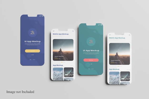 UI App Screen Mockup zur Präsentation Ihres UI-Designs für Kunden