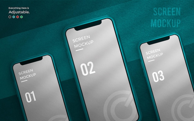 Ui-Design oder App-Schnittstellenmodell auf dem 3D-Telefonbildschirm