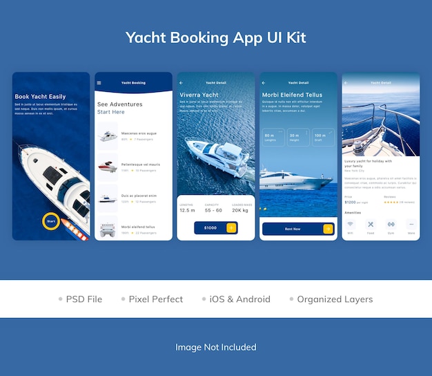 Ui-kit der yachtbuchungs-app
