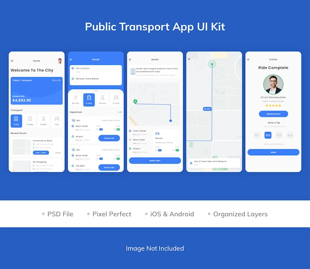 UI-Kit für die App für den öffentlichen Nahverkehr